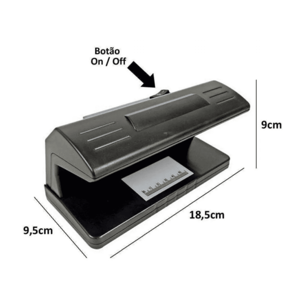 Detector Notas Falsas Uv Luz Ultravioleta Bivolt Kapbom - Imagem 5