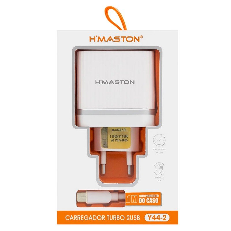 Carregador Turbo Cabo Tipo IOS 1 Metro 4.8A Com 2 Entradas USB